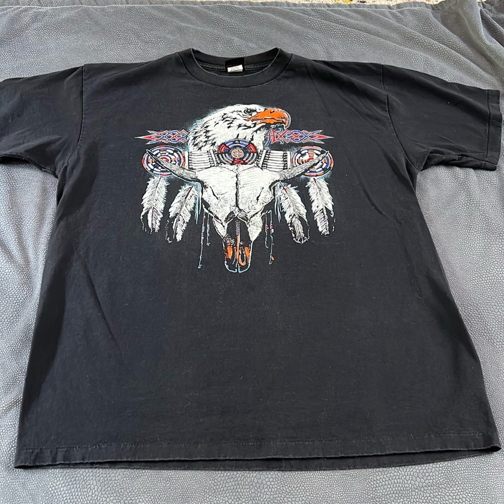 Vintage men’s xl diamond dust bald eagle tee